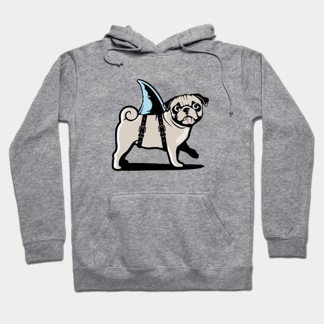 PUG SHARk Hoodie by Vin Zzep